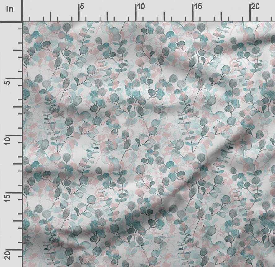 Soimoi Imprimare cu frunze, bumbac Cambric, țesătură de matlasare vândută pe oarde 42 inch lățime, țesătură de bumbac de greutate medie,