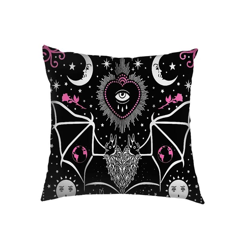 Vampire Bat Ghost Print Cushion Covers Gothic Style Pillowcases Bedroom Office Living Room Pillowcase Throw Pillow Cover Gift