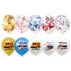12 Inch Glitter Balloon Cartoon Print Police Car, School Bus, Ambulance Latex Balloon Safety Knowledge Party Decoration