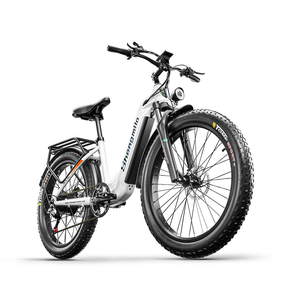 Shengmilo Vélo Électrique de Ville MX06 Avec Siège Remorquable Pour Unisexe Moteur 500W Batterie 48V17.5AH Pneus Tout-Terrain 26 Pouces VTT Électrique