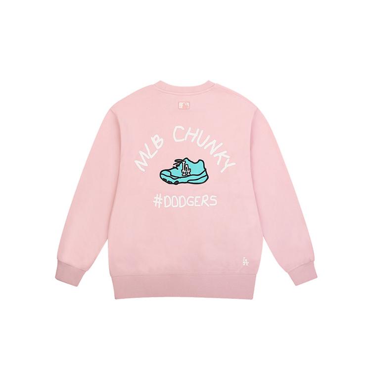 MLB Sweatshirts Unisex Pink Moderate Regular 31MT05011-07P XL