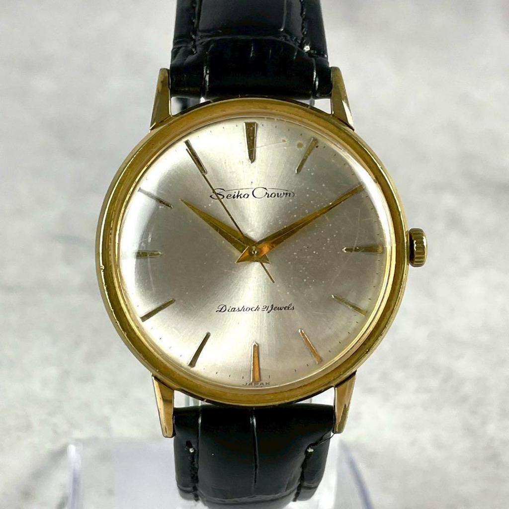 [USED] Working/Belt SEIKO Seiko Crown Hand-Wound Watch Silver Dial