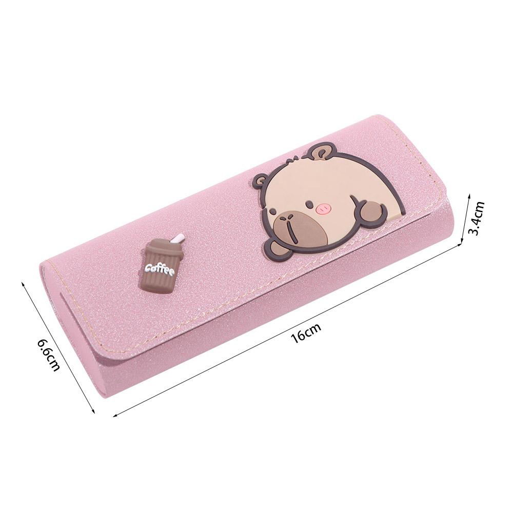 Printed Printing Glasses Case PU Leather Eyeglasses Holder Retro Capibara PU Glasses Box  Outdoor