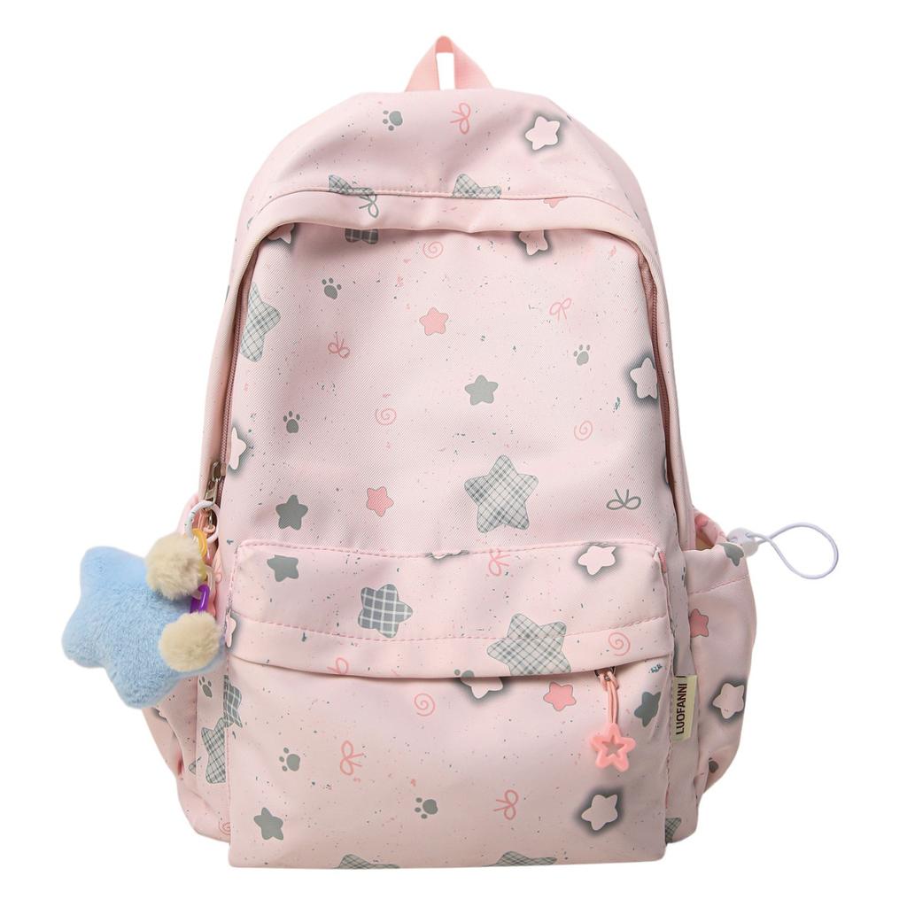 Schoolbag Schoolbag Female Junior High School High School Student Star Printing Korean Version Niche Ins Backpack Mori College Student Computer
