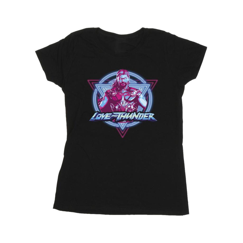Marvel Womens/Ladies Thor Love And Thunder Neon Badge Cotton T-Shirt