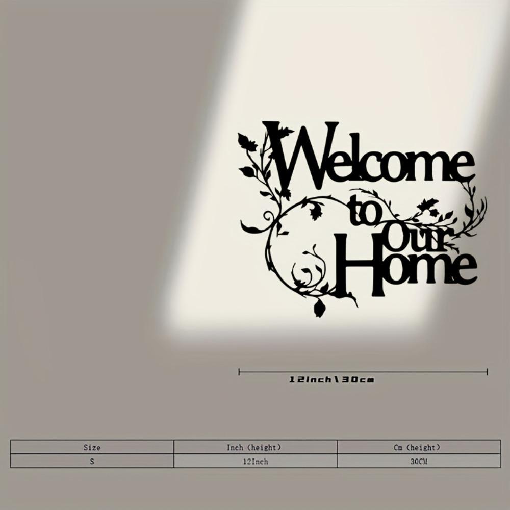 

Wrought Iron Metal Wall Art Decor, Farmhouse Hanging Sign for Living Room Office, Welcoming Home Letter Design Size/S 30cm/12inch