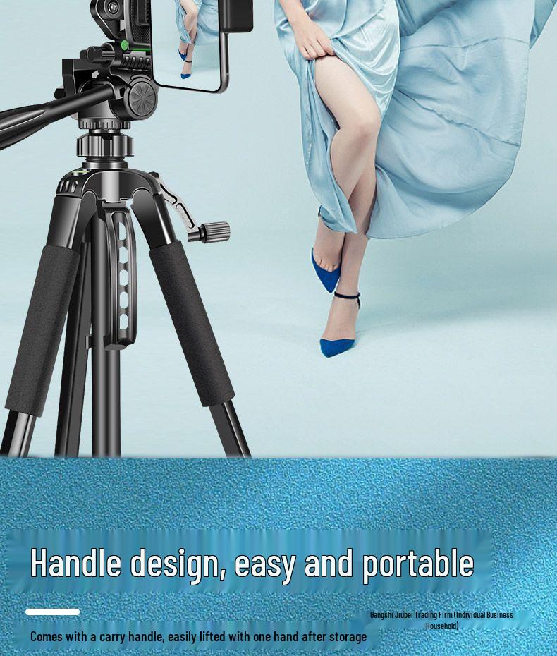 Multi-Angle Floor Stand with Dual Phone Clips for Live Streaming and Outdoor Use