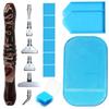 Harz Diamantmalerei Stift Set mit 6 austauschbaren Metallspitzen 6 Wachsblöcken 2 Sortierschalen und Bohrmatte für 5D Diamantmalerei Bastelbedarf