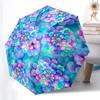 Flower Automatic Folding Umbrella Compact 8-Rib Design Durable Plastic & Iron for Outdoor Daily Use Gift for Friends & Family