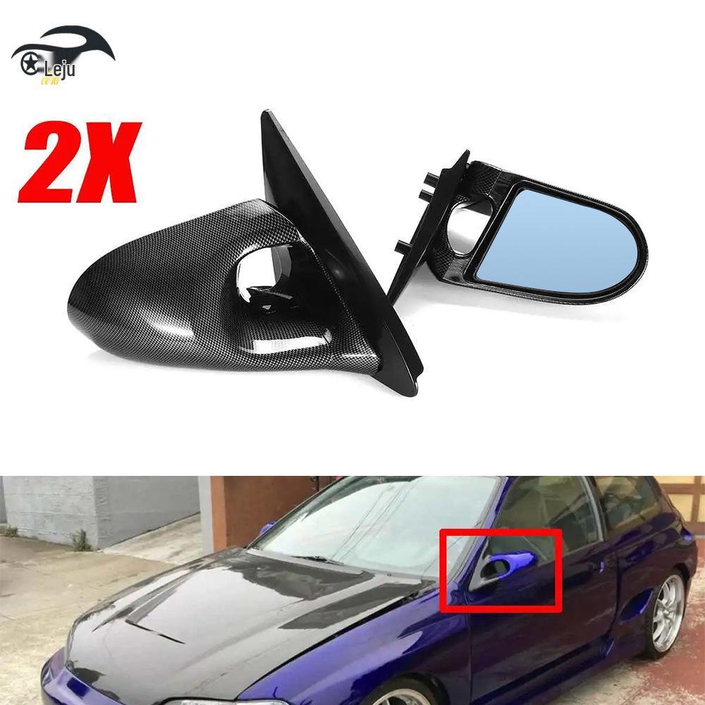 

1992-1995 Honda Civic EG 2-дверный Зеркало заднего вида, Синяя декоративная модификация Gloss Black EG [Pair]