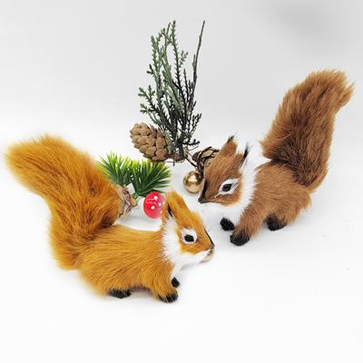 Mini Simulation Eichhörnchen Plüsch Tier Ornament Weihnachten Tisch Dekorationen Kinder Geburtstag Geschenk Nette Eichhörnchen Miniaturen Handwerk