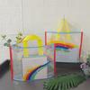 Regenbogen Transparente Tragetasche: Kinder-Gastgeschenk- & Geschenktüte in Groß, Mittel oder Klein