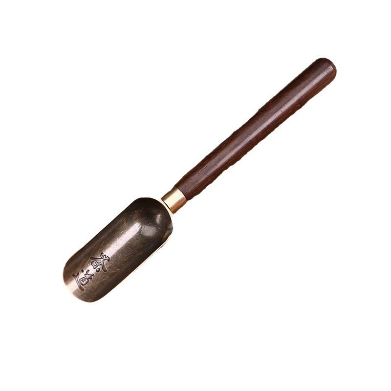 Ebony Alloy Kung Fu Teaspoon Set for Tea Ceremony