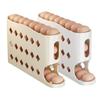 4-Tier Egg Holder for Fridge Auto-Rolling Eggs Dispenser Space Saving Egg Organizer Holds 30 Eggs for Kitchen Counter Refrigerator