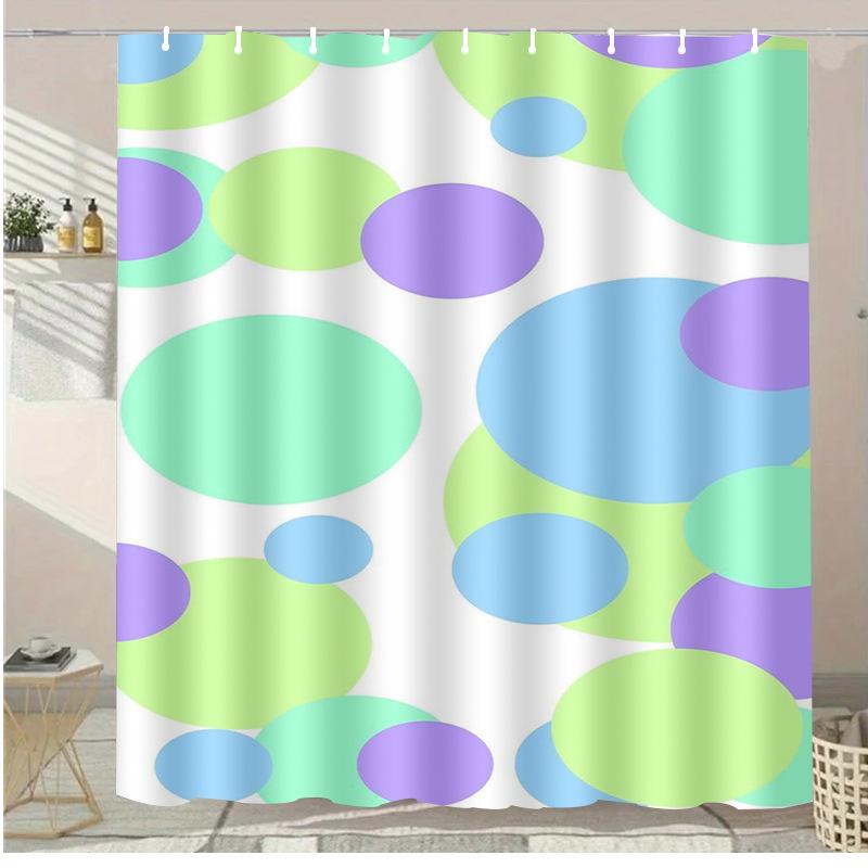 Morandi Creative Flowers Washable Dirt-Resistant Shower Curtain Shower Head waterproof Polyester Bath Curtain For Home Decor