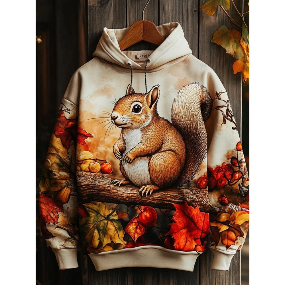 Animal Sweatshirt Funny Chicken Squirrel Horse Rabbit 3d Print Hoodie Men Women Fashion Oversize Hoodies Women Sweat Street Coat
