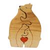 Wooden Bear Family Art Puzzle Wooden Bear Sculptures for Christmas