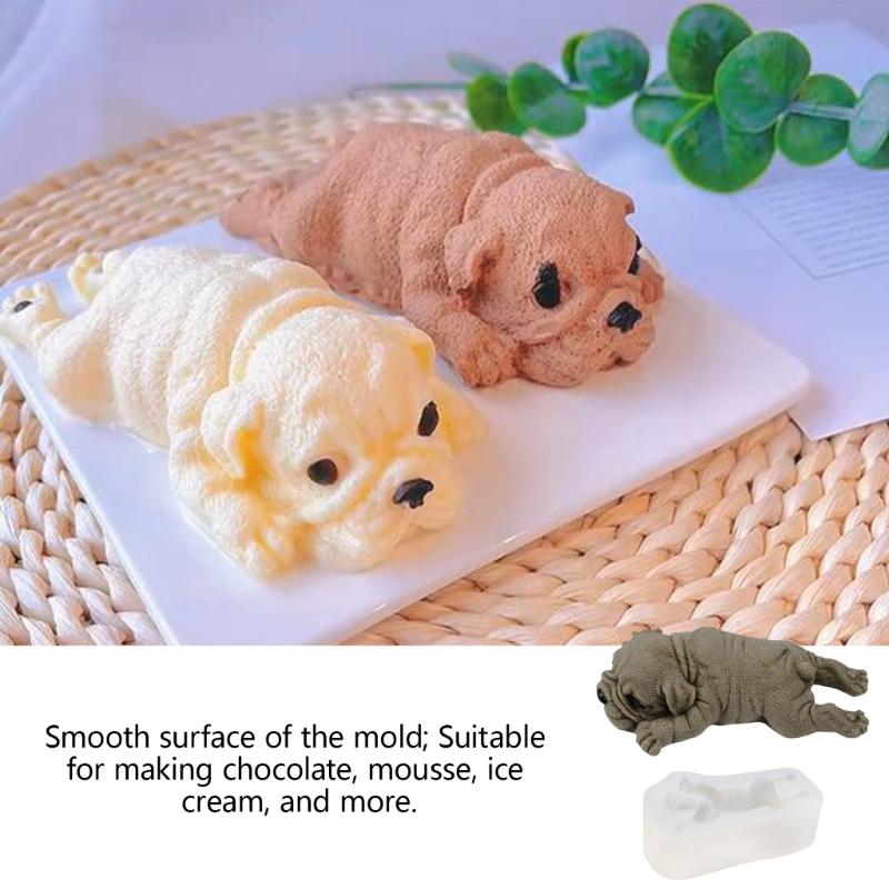 Dog Shaped Silicone Molds Dog Animal Fondant Silicone Molds for Mousses Cake, Chocolate, Decoration, Kitchen Baking Tool
