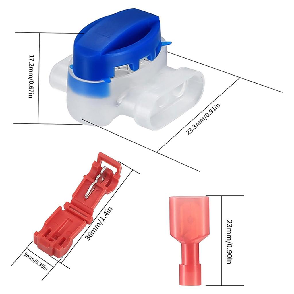 Durable T Type Connector Kit Lawn Mower Connector Easy Installation Wire Connection Set Plastic Material for Lawn Mower