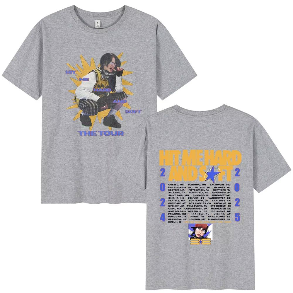 Billie Eilish  Hit Me Hard and Soft The Tour Live In 3D Tshirt 2026 Summer Unisexs Womens Cotton Oversized Tshirt Y2K