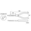 HOZAN Miniature Nose ESD Nose Soft Total Length Weight Pliers, Pliers, Anti-Static Grip, 138mm, 60g, P-37