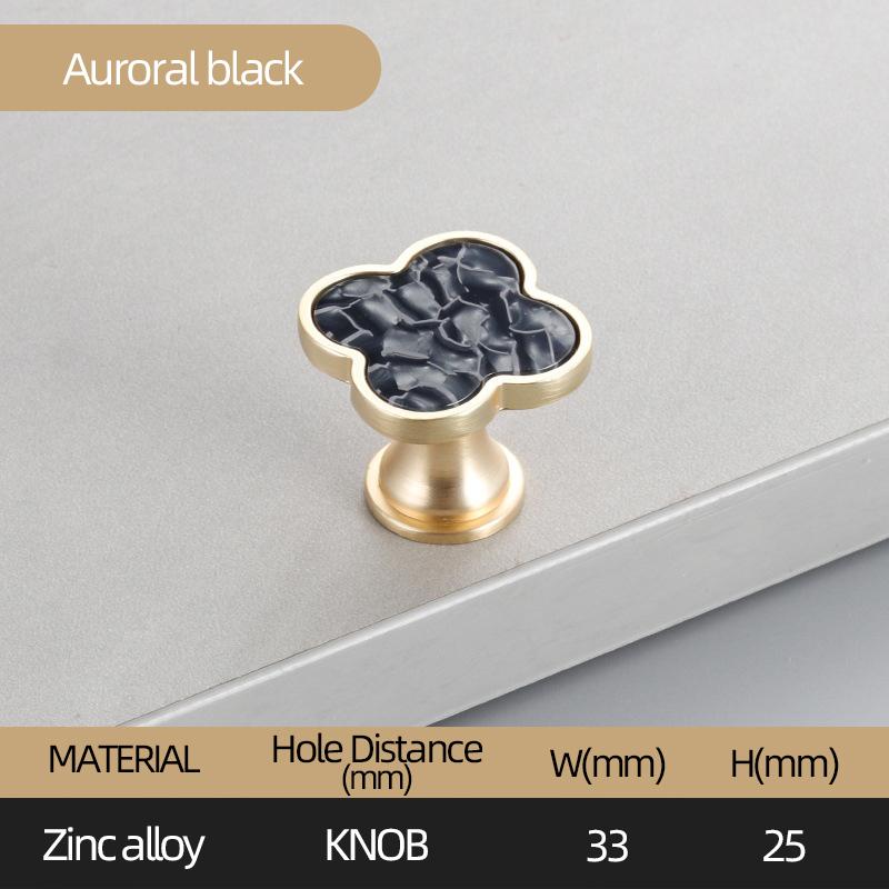 Oukali Four Leaf Zinc Alloy Furniture Mix Color Cabinet Handles Knobs