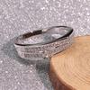 Huitan Trendy Female Proposal Ring Fashion Wedding Band Accessories with Bright Cubic Zirconia Zinc Alloy Color Zircon for Women