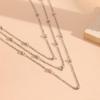 Beaded Chain Titanium Steel Multilayer Jewelry Set - Colorfast Stackable Three-Layer Design