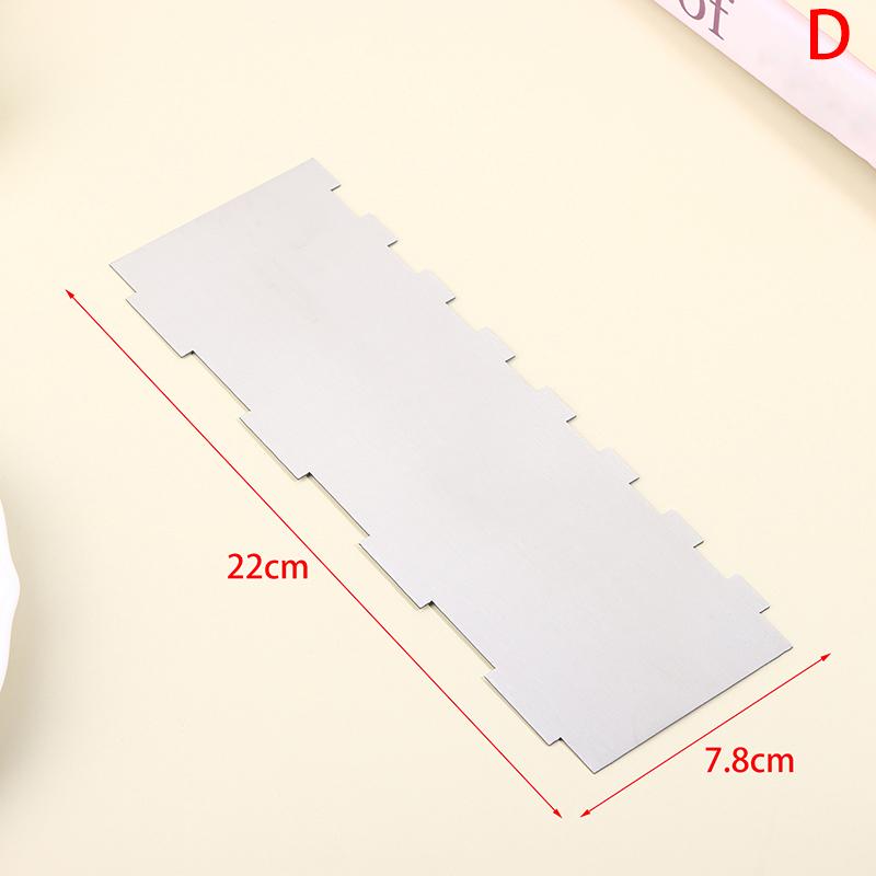 

Stainless Steel Cake Scraper Double Sided Patterned Stripe Edge Cake Decorating Comb Smoother Scraper Pastry Cutter D