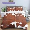 Rustic Cowhide Style Pattern Bedding Quilt Set Quilt Cover Pillowcase Home Decoration Gift (1 * duvet cover + 2 * pillowcase, without core)
