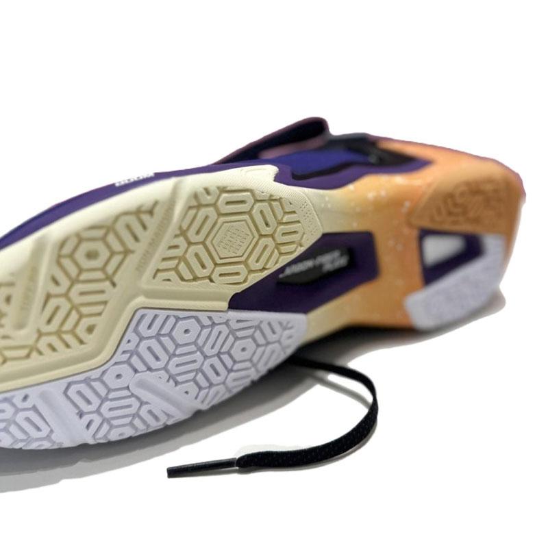 Li Ning Thunder Series Pro Comfortable Sports Shock Absorption Non-Slip Wear-Resistant Low-Top Badminton Shoes Unisex Shoes Purple Black AYAT009-2