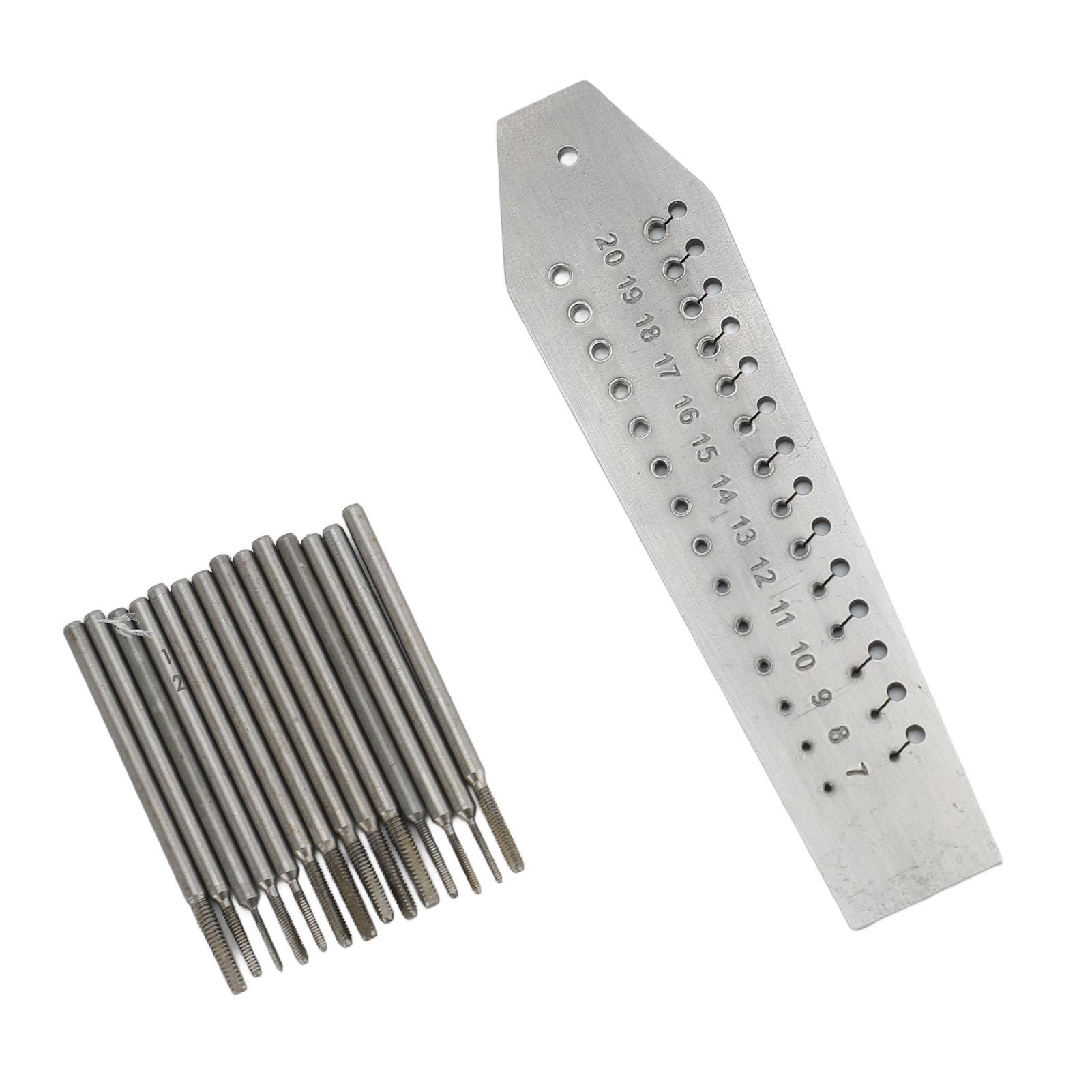 

Ювелиры Часовщики Метчик и Плашка 28 Отверстий 14 Разных Размеров Нержавеющая Сталь Часы Мини Микро Ремонтный Инструмент