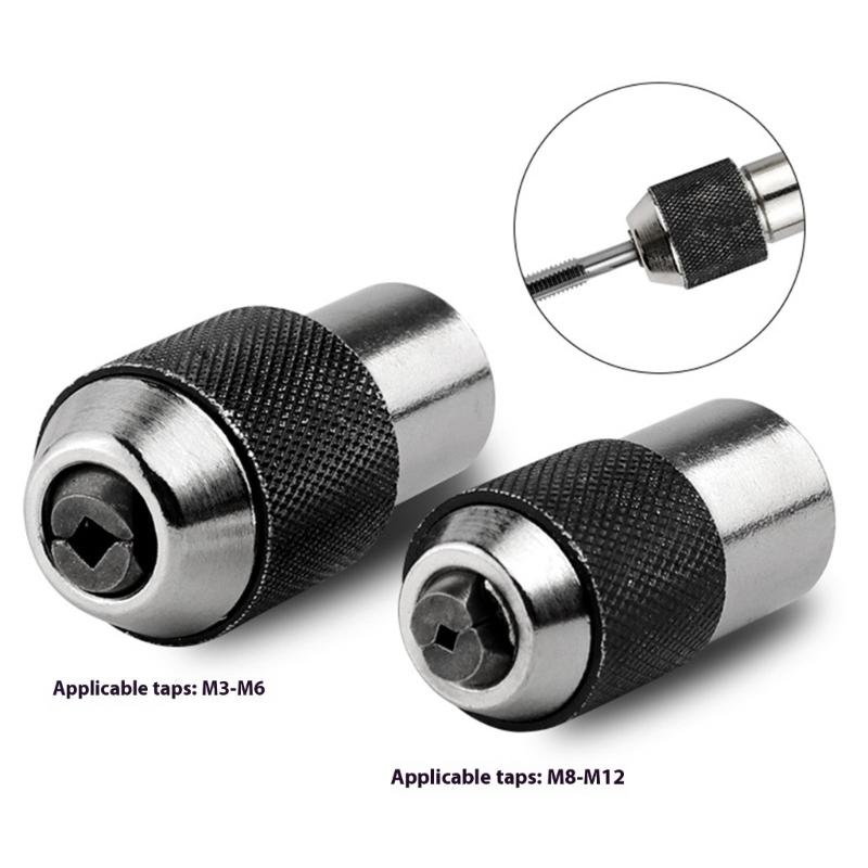 Steel Twin Ranging Tap Adapter Sleeve Tool Adjustable Design 15mm Depth 3/8" Square Interfaces Nonslip Texture Handle
