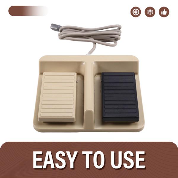 Black Plastic Sewing Machine Foot Pedal with Switch and Connection Wire Assembly Other нет