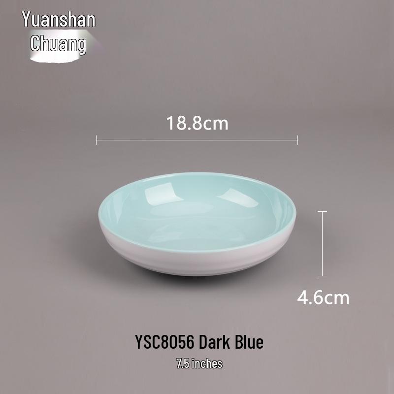 Creative Solid Color Melamine Plate – Faux Porcelain Round Tableware for Home or Hotel Use