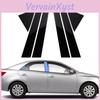6pcsset Posts Glossy Car Pillar Piano Black For Kia Fortek3cerato 20092012 Door Window Molding Cover Stickers