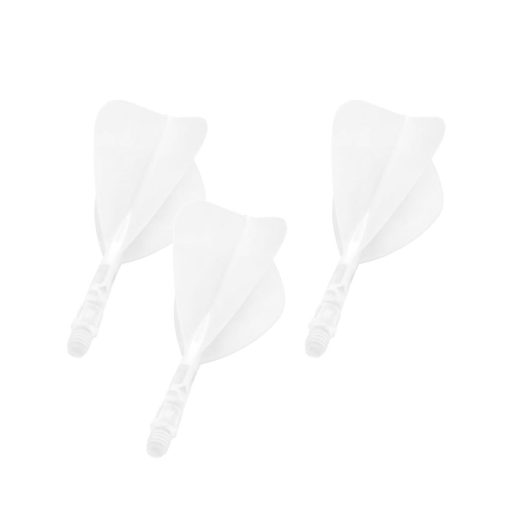 CUESOUL ROSTAK57 T19 Series Mixed Shaft Integrated Kite Shape Set of 3 Two-Tone Dual-Material Flights, Series, (White) CS-AK57FZ8S