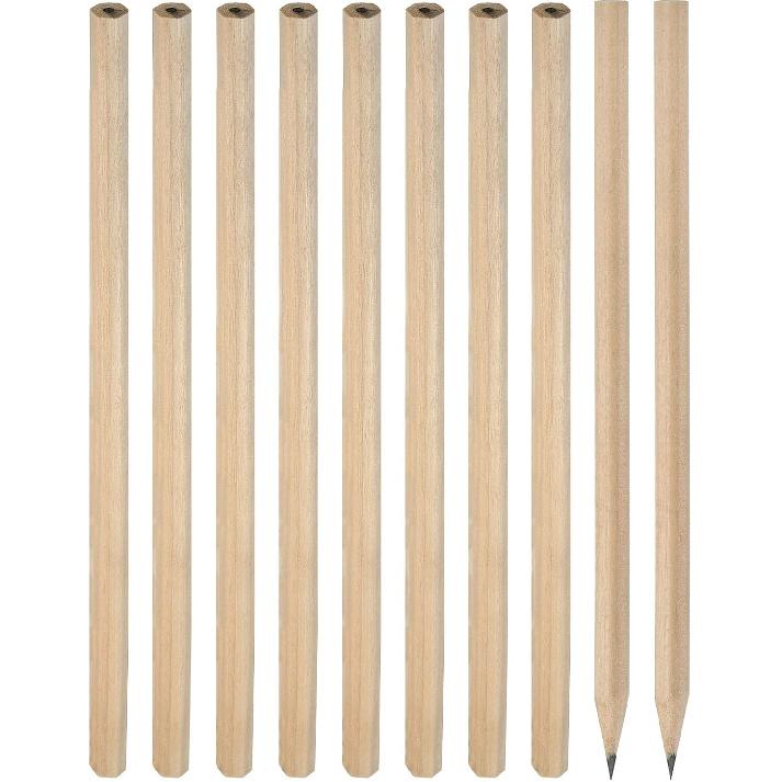 PATIKIL Brown Round Pencils, 50 Pack HB Graphite Pencils Wood Pencils Double-Ended Pencil for Classroom Office Engineering Marking