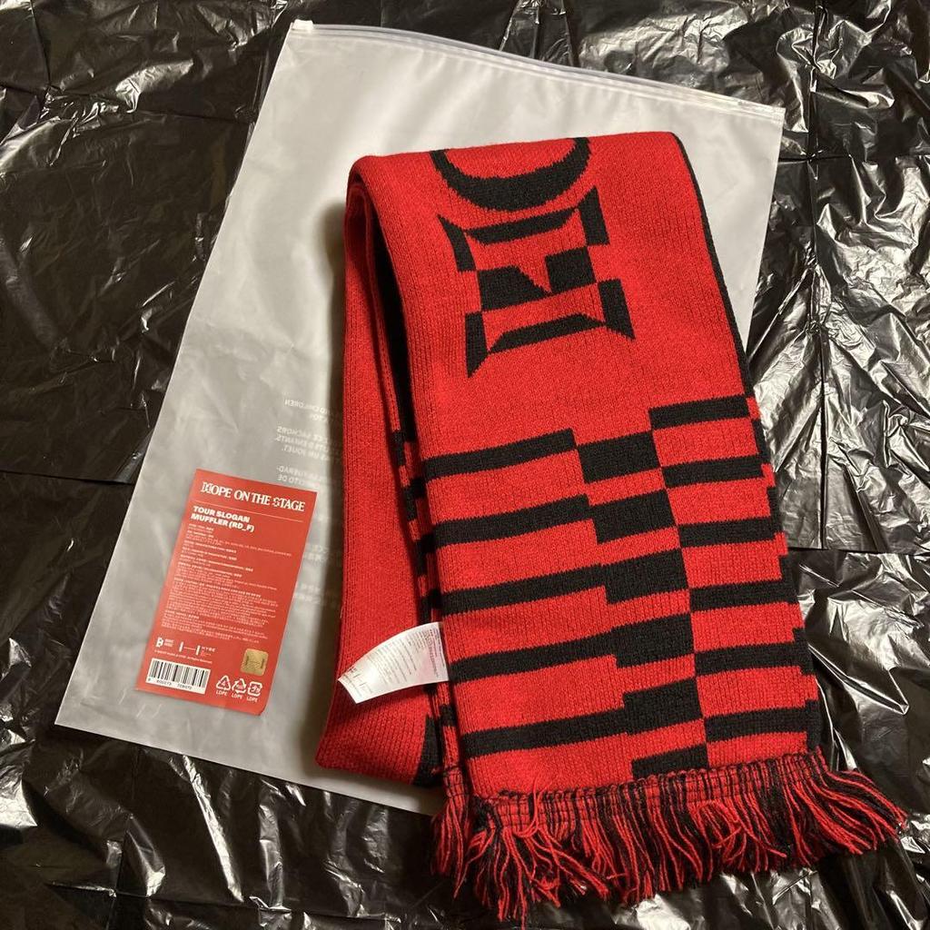 [USED] J-HOPE HOPE ON THE STAGE Slogan Scarf (Red)