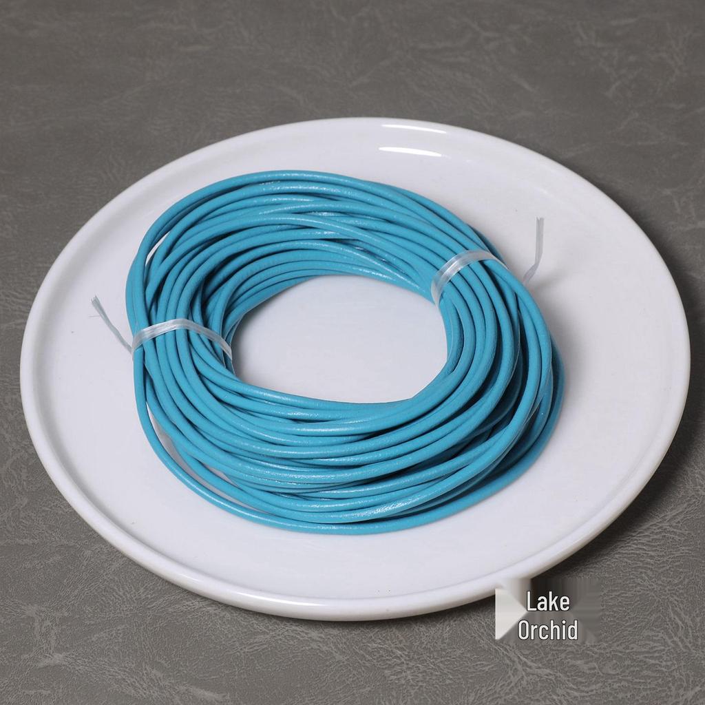 3MM Colored Leather Cord for DIY Jewelry: Round Leather Strip for Bracelet and Necklace Crafting
