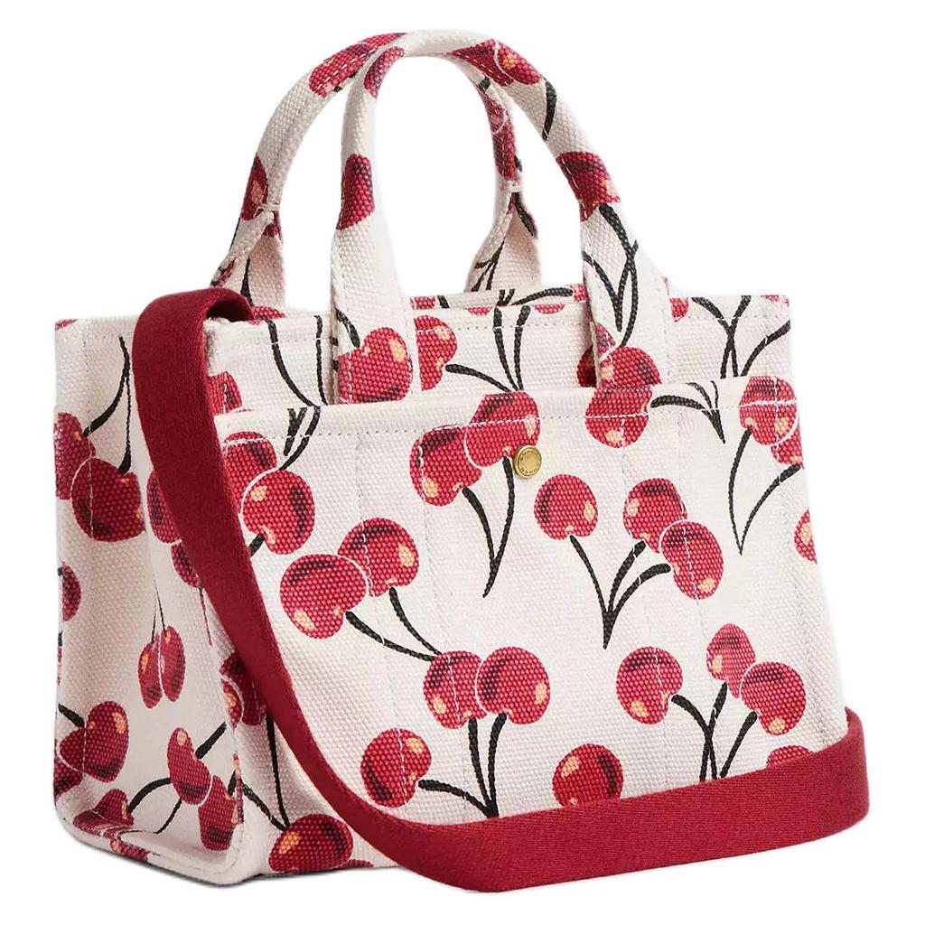 Coach Borsa Tote Stampa Ciliegie New York - Mini Borsa a Mano in Tela con Logo Ricamato - Casual Estivo e Occasioni Regalo CZ104-B4CAH
