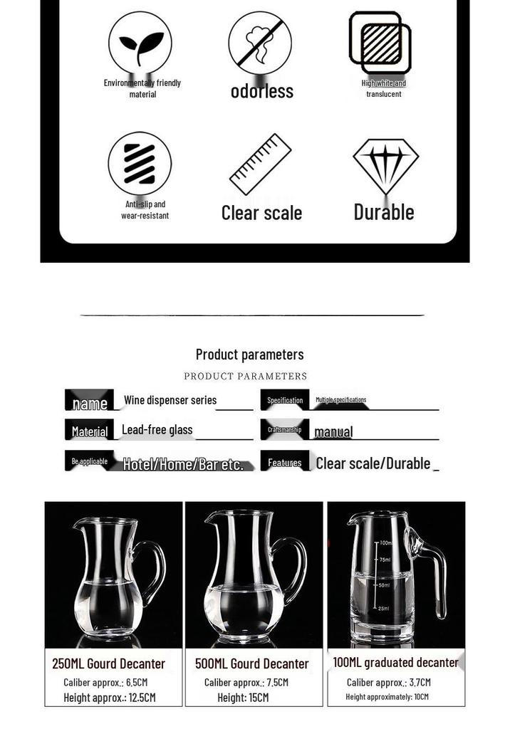 Baijiu Wine Decanter Set with Small Glasses and Measuring Cup - Ideal for Home or Restaurant Use