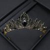 Black Retro Simple Elegant Crown Bridal Tiara for Women Princess Adult Birthday Crown Children's Hair Accessories