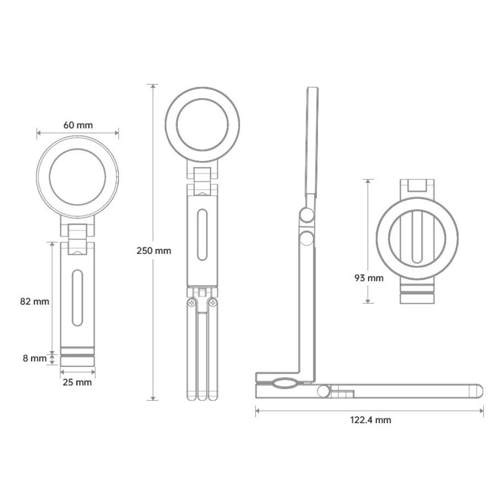 Adjustable Bracket Portable Phone Stand Foldable Desk Phone Clip Bracket  for Home