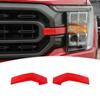 Red Exterior Front Bumper Headlight &Grille Decor Cover Trim For Ford F150 +