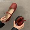 Square Toe Marie Janes Shoes Woman Loafers Summer Women Flat Sandals 2025 Trend Soft Sole Elegant Dress Comfort Casual Zapatos