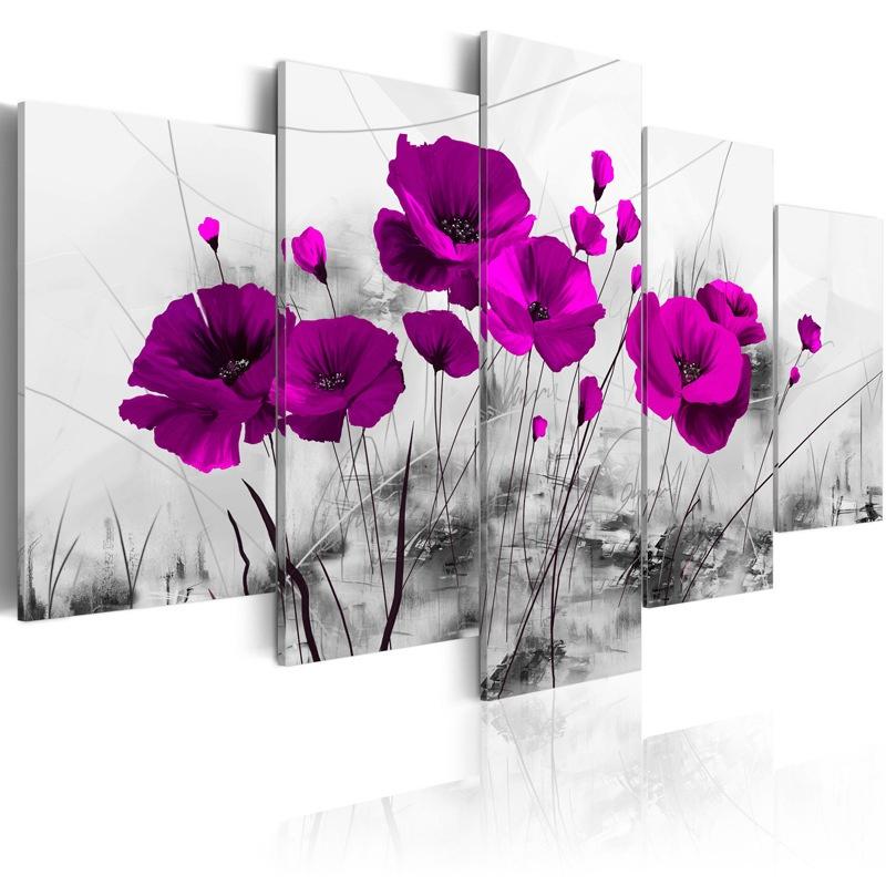 Beautiful Flower 5pcs/set Canvas Wall Art Home Decor Poster Printed Wall Picture