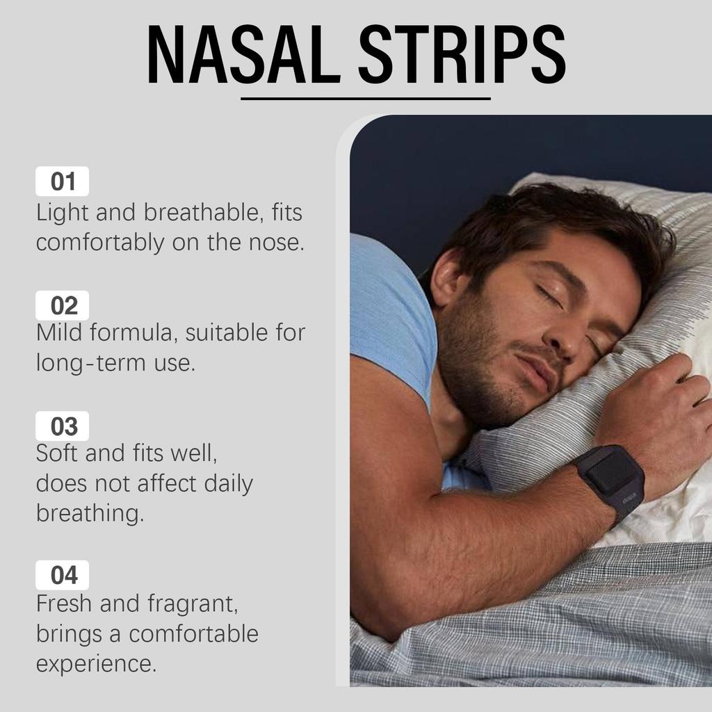 Nasal Strips For Snoring,Anti Snoring Sleeping Nose Patch,  Relieves Snoring, Worn During Exercise Or Sleep, Improves Sleep Quality, Comfortable Fit