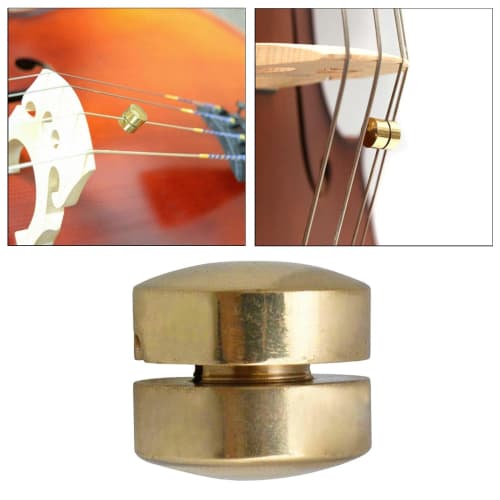 Tachiuwa Wolf Tone Eliminator, Brass Button-Shaped Violin Mute Suppressor Replacement for Cello/Violin