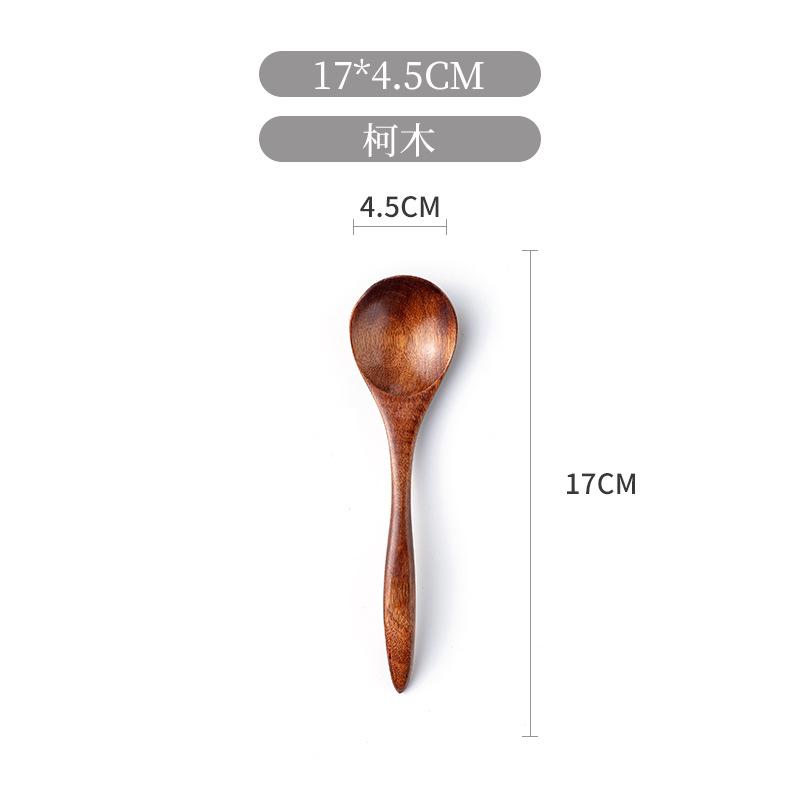 Wooden Small Spoon Coffee Spoon Honey Stirring Spoon Children s Tableware Retro Style Creative Wooden Spoon 6